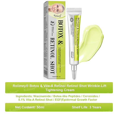 🍀👨‍⚕️Made and shipped from Australia 💫Rolimey® Botox & Vita-A Retinol Shot Wrinkle-Lift Tightening cream - Last Day Promotion 70% OFF Upsell