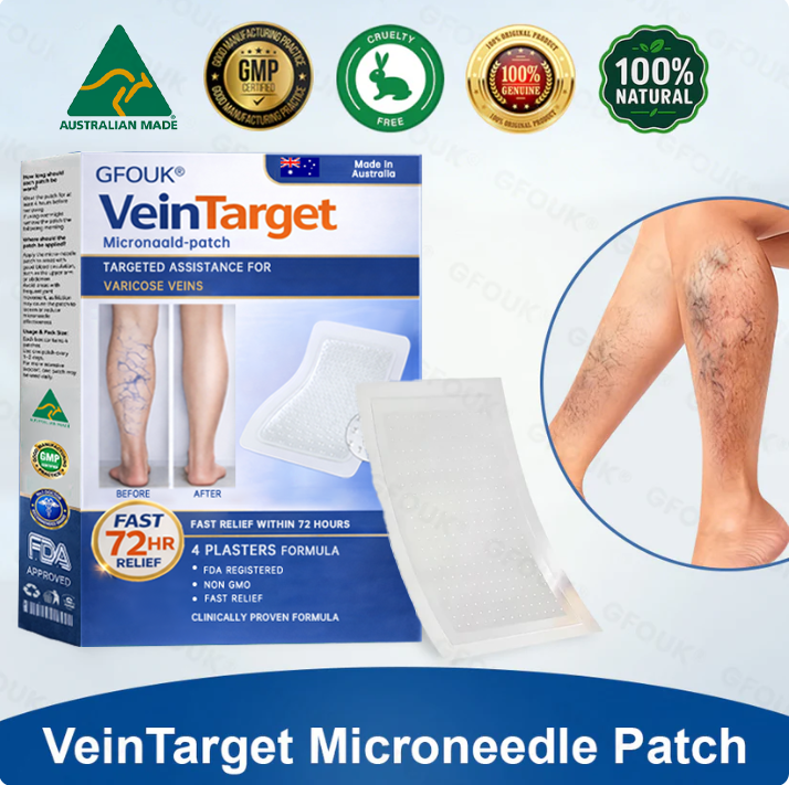 💟💟GFOUK® VeinTarget Microneedle Patch⚡Instant Relief, Long-Term Results