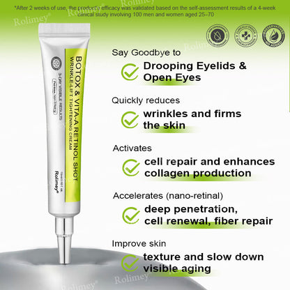 🍀👨‍⚕️Made and shipped from Australia 💫Rolimey® Botox & Vita-A Retinol Shot Wrinkle-Lift Tightening cream - Last Day Promotion 70% OFF Upsell