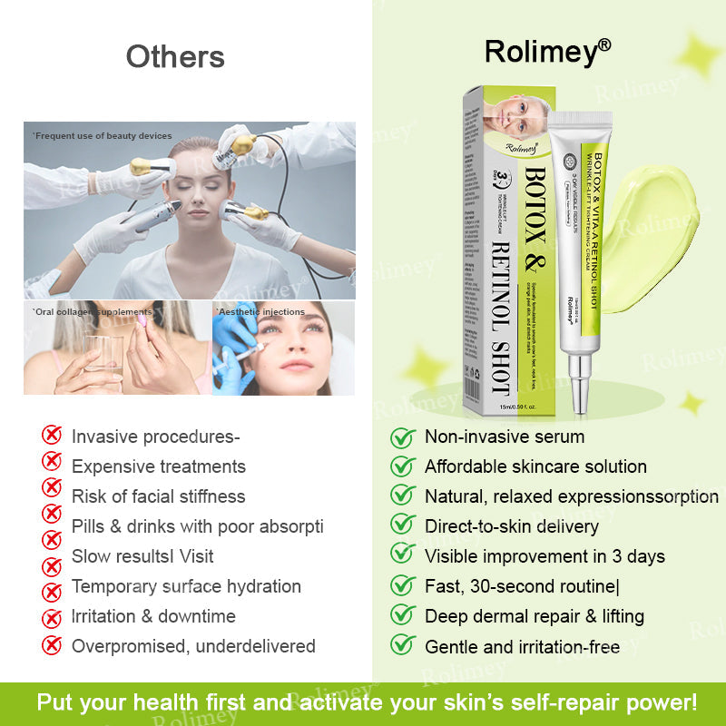 🍀👨‍⚕️Made and shipped from Australia 💫Rolimey® Botox & Vita-A Retinol Shot Wrinkle-Lift Tightening cream - Last Day Promotion 70% OFF Upsell